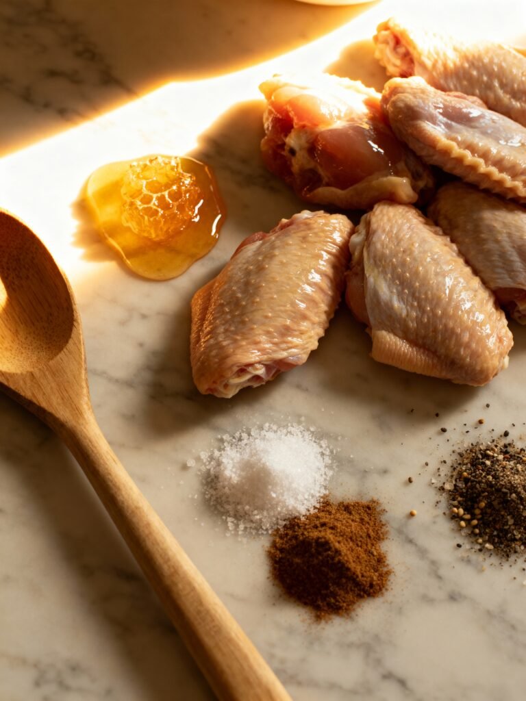 Honey-Glazed Crispy Chicken Wings Ingredients 