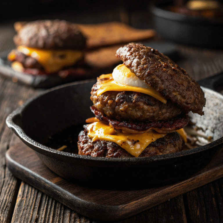 crispy cast-iron steak burgers for a carnivore diet
